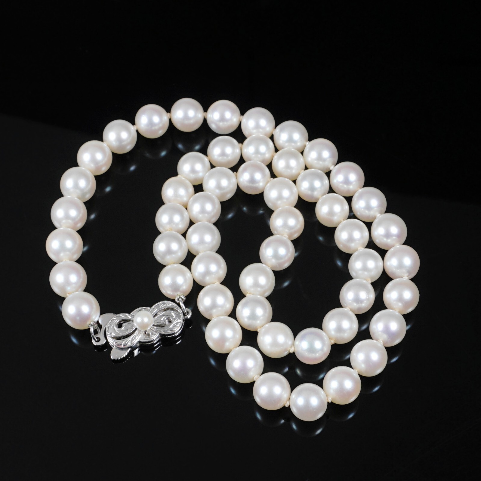 Mikimoto Cultured Pearl Necklace with 14K White Gold Clasp
