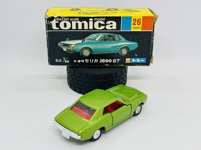 Tomica Tomy 26-1-1 1E wheels - Toyota Celica 1600 GT - L. Green