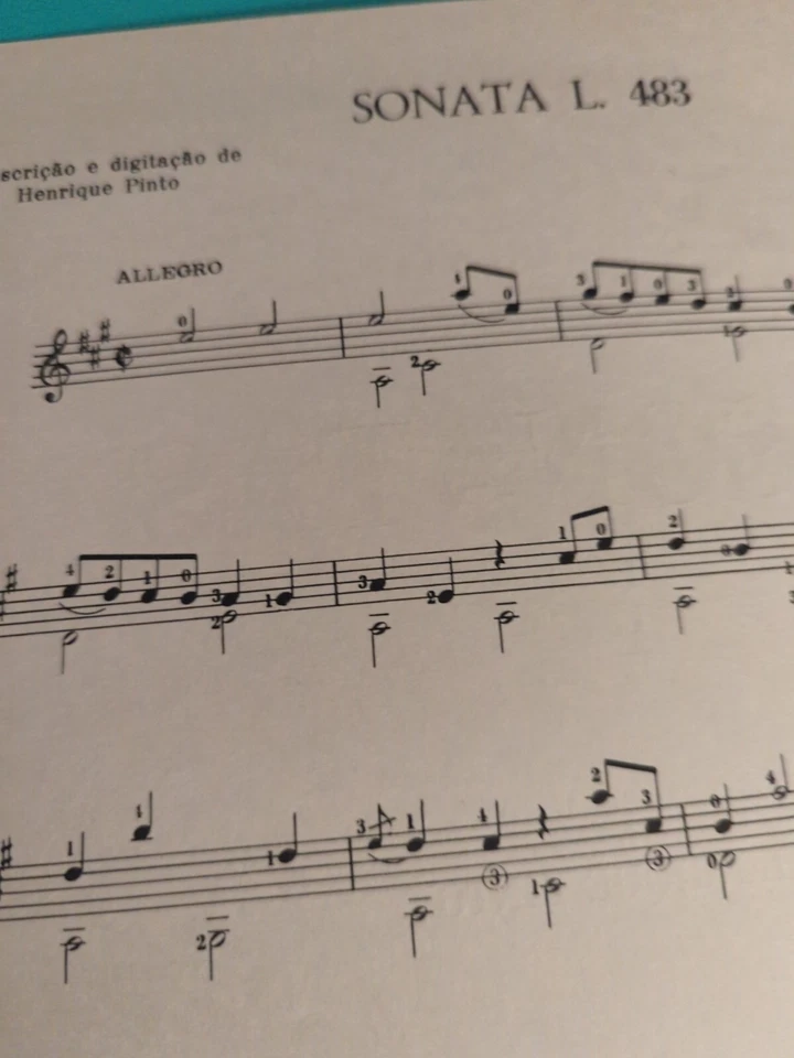 Scarlatti 3 Sonatas For The Classical Guitar Rare Vintage Sheet Music - Image 2 of 4