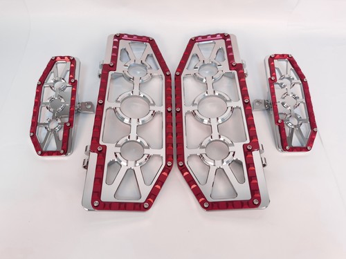MX Style Front&Rear Floorboard Foot Peg Mounts Kit For Harley Touring Road Glide - Picture 10 of 16