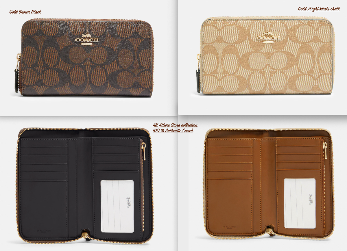 NWT Coach Medium Id Zip Wallet | eBay