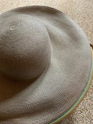 Louise Green hat with original box Wide Brim Floppy Grey Derby New