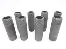 8 Pack 1"x4" Threaded Pipe Nipple SA106B SCH80 78PX Black Steel