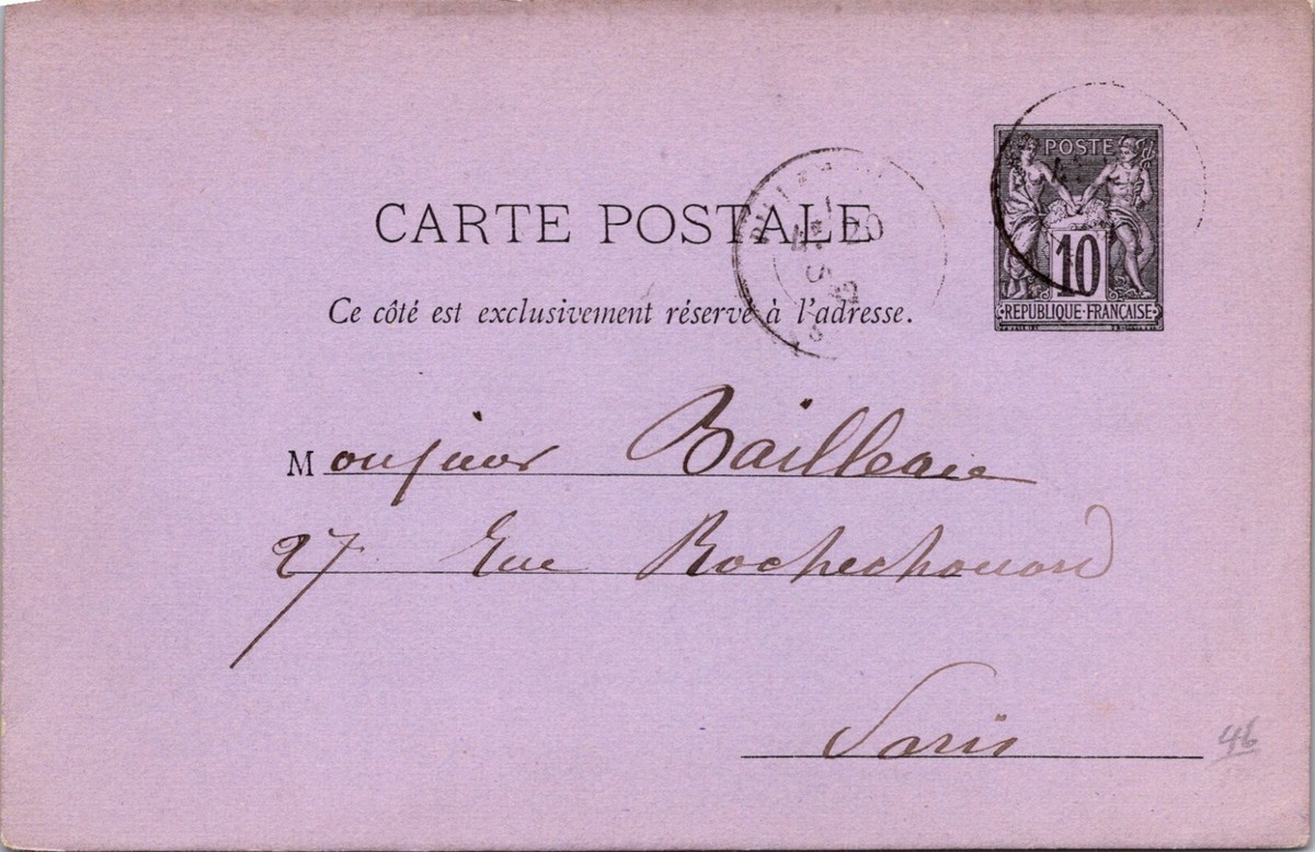 France 1882 - Postcard - F71237 | eBay