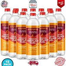 Bio Ethanol Fireplace Fuel 12 x 1 Liter, Bioethanol Fuel Tabletop Fire Pit, Bio