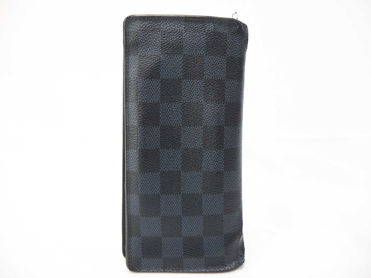 LOUIS VUITTON Damier Cobalt Wallet Brazza Bi-fold N63212 | eBay