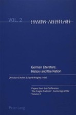 German Literature, History And The Nation, Pa...