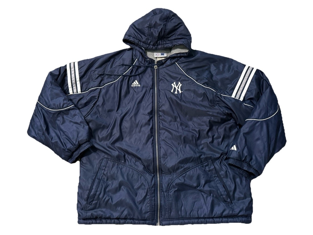 Vintage Adidas Men's MLB New York Yankees Windbreaker Hooded