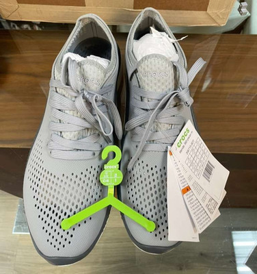 Crocs LiteRide 360 Pacer Men s Light Gray/Slate Grey Lace-Up Shoes Size 10