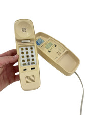 AT T Vintage Push Button Touch Tone IVORY Wall Desktop Telephone System RETRO