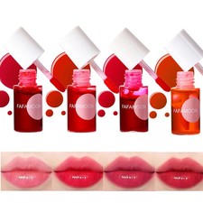 4PCS Lip Stain,FAFAMOON Long Lasting Lip Gloss,Moisturizing Lip Gloss,Non Sticky