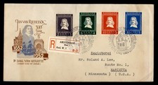 DR WHO 1952 NETHERLANDS FDC REIBEECK ANIV CACHET COMBO SEMI POST R25080