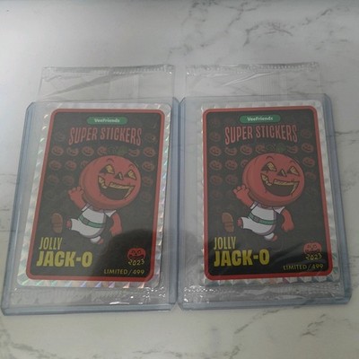 Veefriends Super Aufkleber Halloween Jolly Jacko 2 x versiegelt /499 Gary Vee 