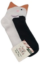 Cute Kitty Socks Kids Size 7-8.5 One Pair Adorable NWT Minor Flaw Gift Novelty