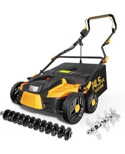 2025 Upgrade 16-Inch 15.5 Amp 2-in-1 Electric Dethatcher and Scarifier with 1...