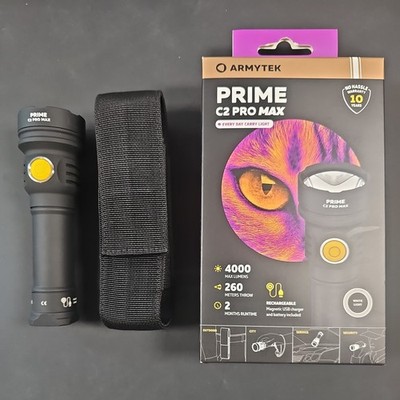 Armytek Prime C2 Pro Max Magnet USB Flashlight - 4000 Lumens - 21700 - New