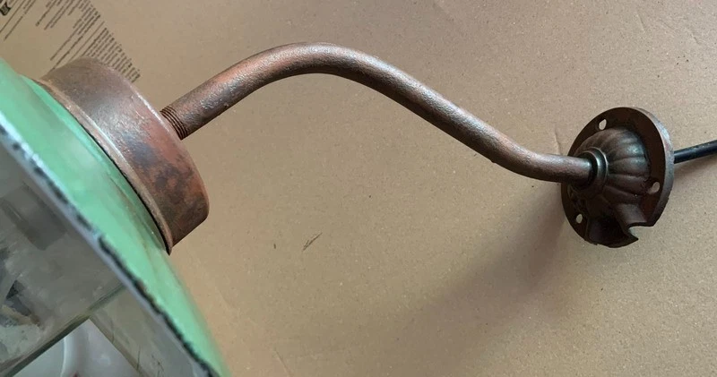 Ancienne lampe de cour col de cygne authentique,complète et fonctionnelle - Photo 2/4