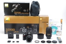 MINT Nikon D3100 Digital SLR w/AF-S 18-55mm VR AF-S 55-300mm VR From Japan
