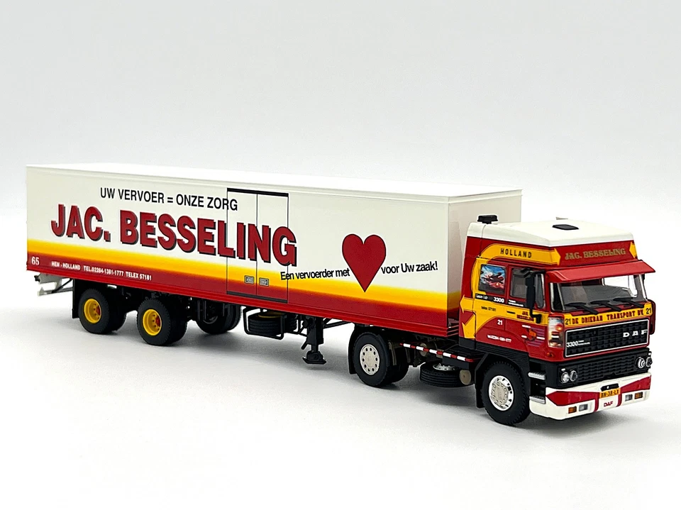 DAF 3300 space cab 4x2 box trailer "De Drieban Transport" WSI truck models 1:50 - Image 4 of 4