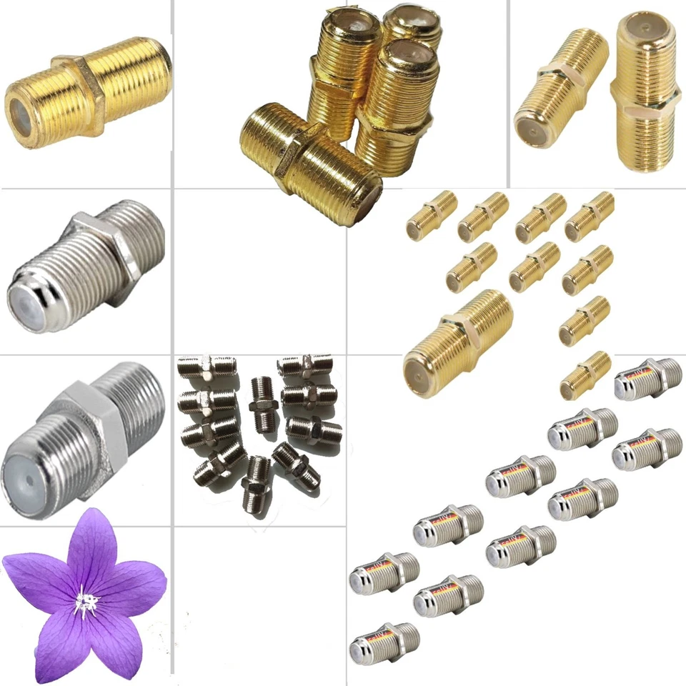 KABELBOUTIQUE® SAT Kabel Adapter F Buchse Verbinder Verlängerung Koaxial Kupplung Stecker
