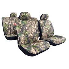 For Dodge Ram 2500 3500 2003-2020 Car Seat Cover Full Set Green Camo Canvas 9PCS