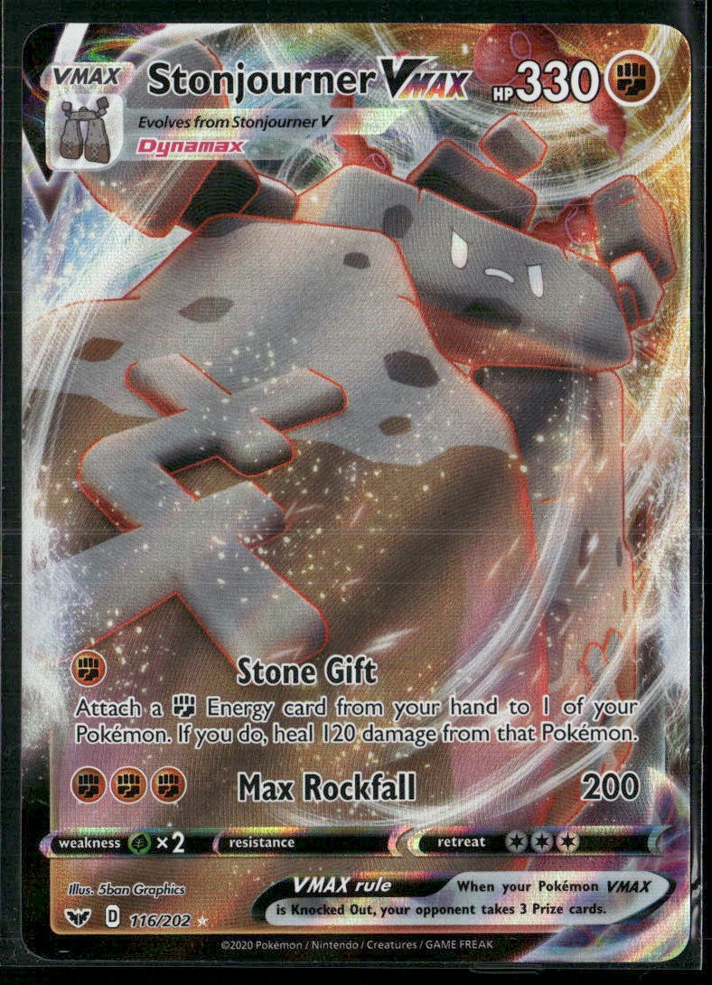 SWSH01: Sword & Shield Base Set #116/202 Stonjourner VMAX