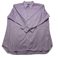 GITMAN BROS Dress Shirt Men 19 36 Purple 100 Cotton USA