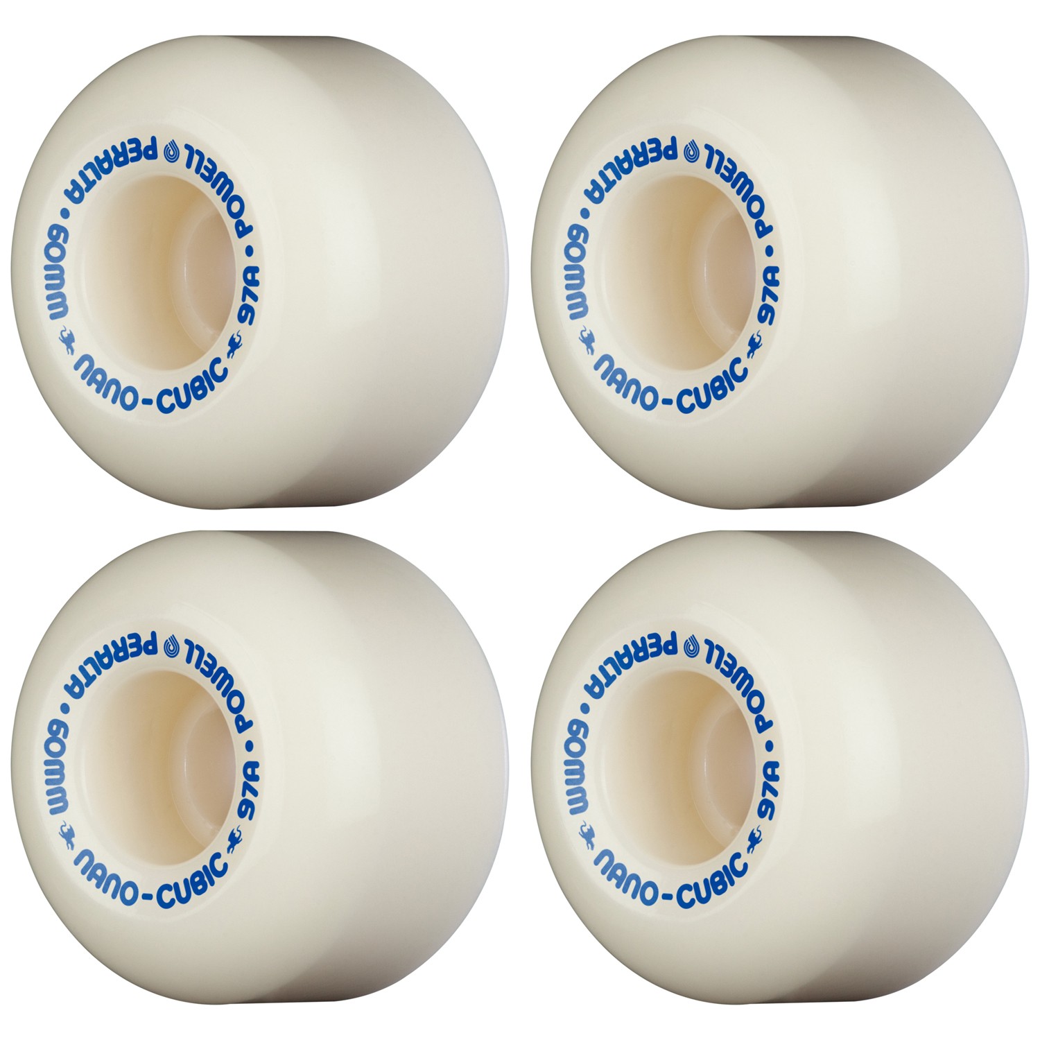 Powell Peralta Skateboard Wheels 60mm x 38mm Dragon Formula 97A Nano Cubic Whit