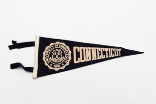 Vintage University of Connecticut Souvenir Felt Pennant 15"