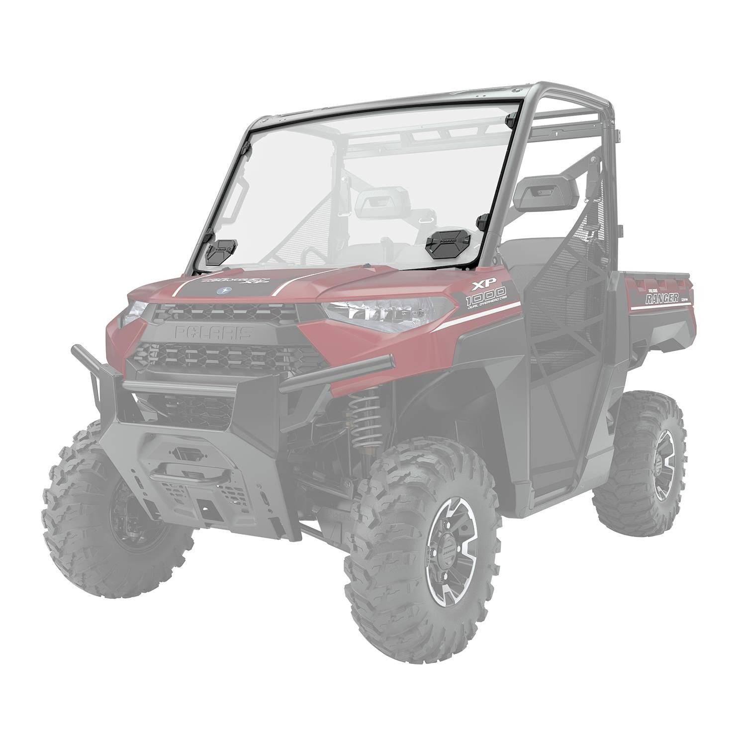 Polaris - 2883266 - Lock & Ride Pro Shield Full Vented Windshield, Hard ...