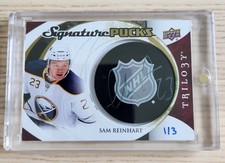 2015 Trilogy Hockey Signature Pucks Shield Logos Sam Reinhart #1/3 #SP-SR