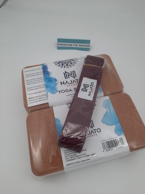 Sports Yoga Block Kork 2er Set   mit Yogagurt