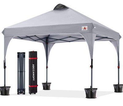 ABCCANOPY kommerzieller Pavillon 3x3 m, grau, mit Tasche und Zubehör