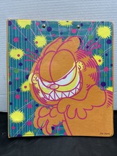 VTG Garfield Cat Jim Davis 3 Ring Mead Binder W/ Planning Calendar Inserts