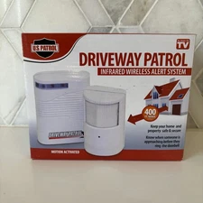 US Patrol Driveway Patrol Infrared Wireless Alert System White Security Device