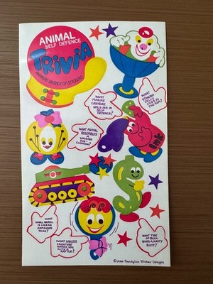 1980s Vintage Sticker Sandylion Maxi Activity Animal Self Defence Defense RARE