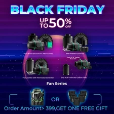 Mars Hydro Inline Fan 4" 6" Ventilation Duct Kit/Carbon Filter for Grow Tent Kit