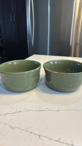 2 Fiesta Sage Green Bistro Bowls 22 oz Small Fiestaware HLC