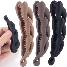 3pcs Banana Hair Clips, Non-Slip Large Hairstyle Claws for Women, Vintage 90 ...