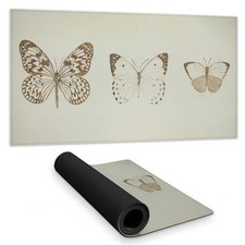 Begin Home Decor C1DM1531KPR5EI 16 x 32 in. Sepia Butterflies Desk Mat - Brow...