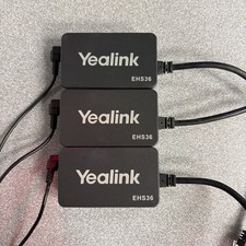 Lot of 3 Yealink EHS36 Wireless Headset Adapter Phone Adapters WORKS