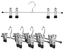 4 Clip Heavy Duty Metal Hanger, Kilt Hanger, Bike Leather Hanger, Trouser Hanger