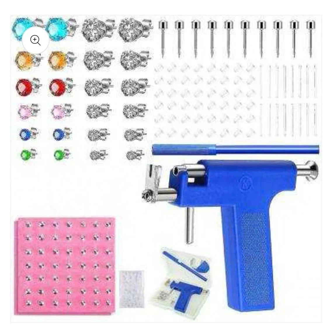 Stainless Steel Body Ear Piercing Tool Set Ear Nose Navel Piercing Machines image 1