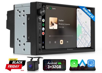 CAM+ Android 14 Autoradio mit Navi Navigation Bluetooth WiFi Doppel 2 DIN Touch