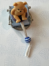 PULL TOY Dollhouse Micro Miniature TEDDY BEAR 1:12 Detailed OOAK Handcrafted