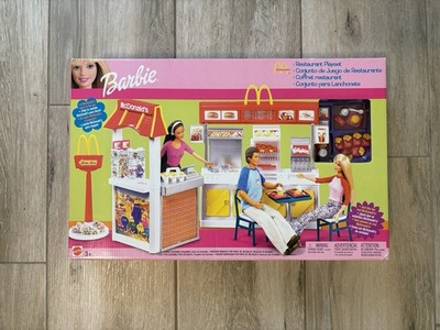 Barbie McDonald's Fun Time! VINTAGE Restaurant Playset NRFB! 2003 RARE Mattel