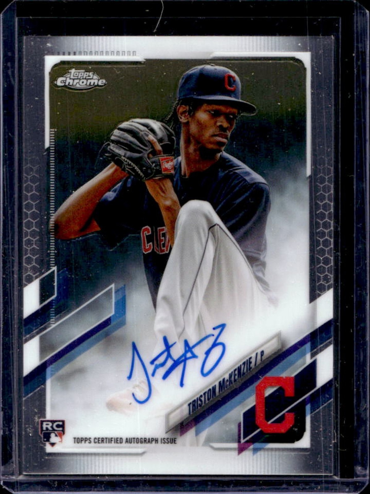 2021 Topps Chrome Triston McKenzie Auto RC #RA-TM Indians Rookie