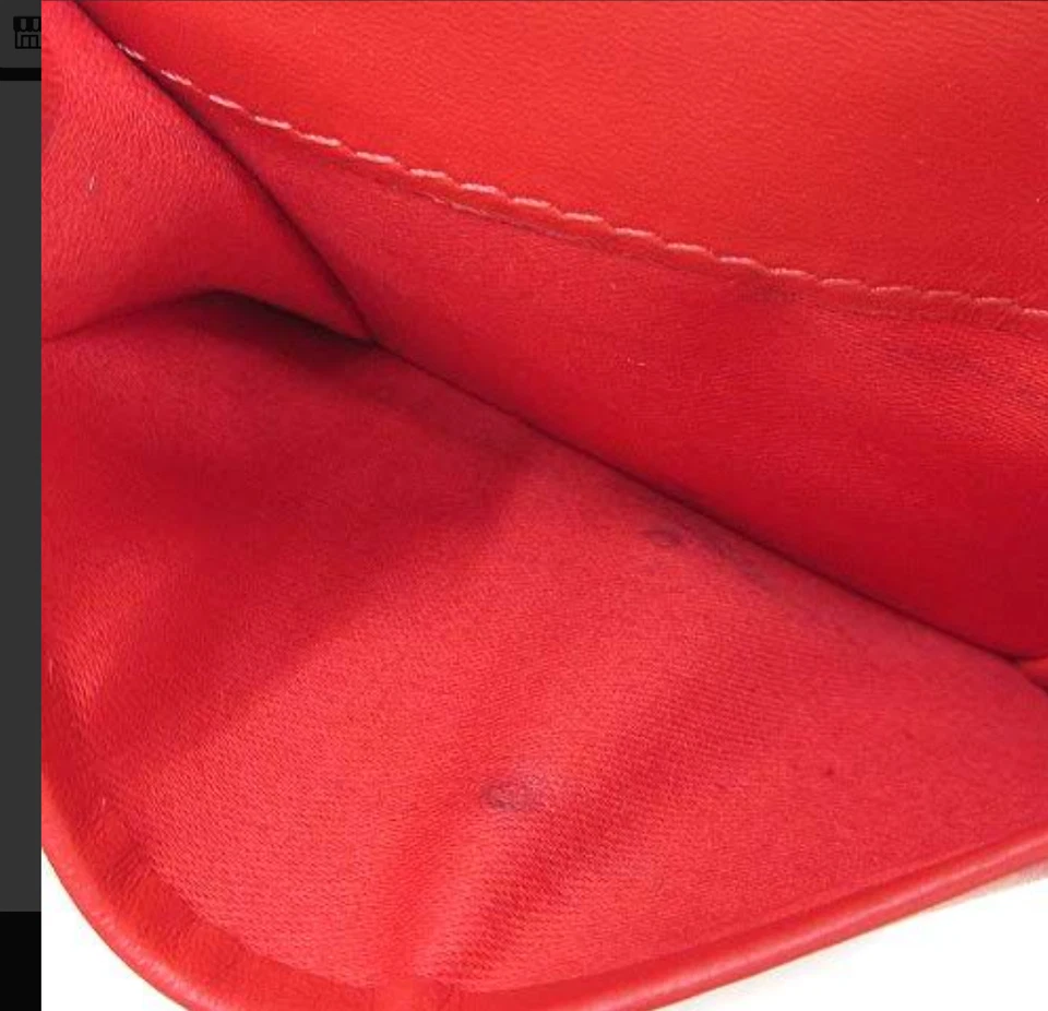 Christian Louboutin Paros Bi-fold Wallet Studs Leather Blue USED Auth #S2515 - Image 4 of 4