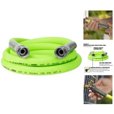 Garden Hose 5/8' x 10' Female Fittings Durable Abrasion Resistant