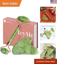 IcyMe Jade Roller and Gua Sha Set - Green